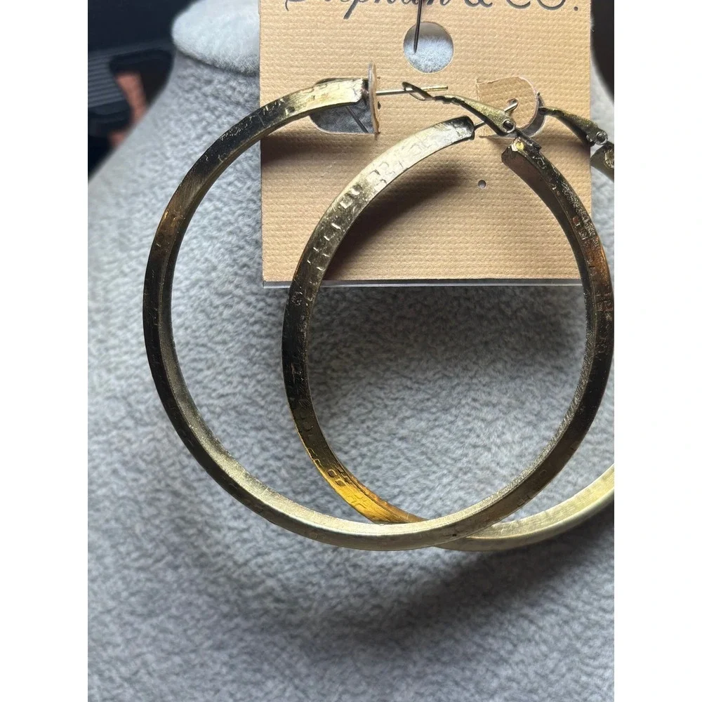 #1. Gold-tone Large Hoop Earrings